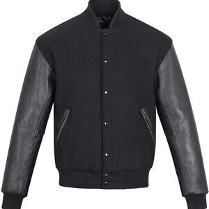 Leather Varsity Baseball Letterman Jacket